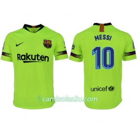 Camisolas de Futebol FC Barcelona MESSI 10 Equipamento Alternativa 2018/19 Manga Curta